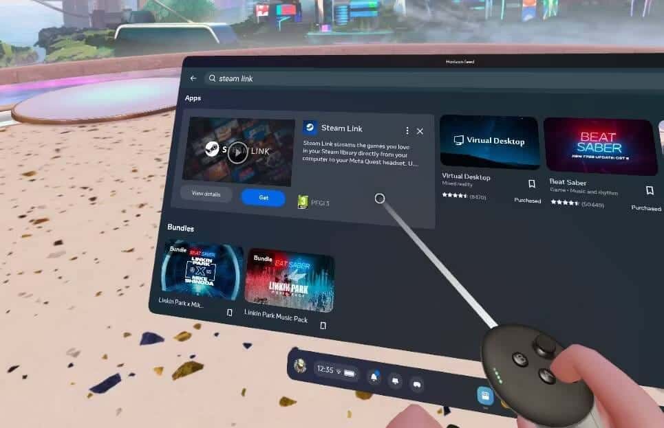 استخدام Steam Link في Meta Quest