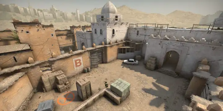 Bomb site b in counter strike.