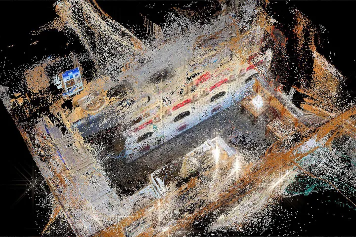 Scaniverse shared an image of a Gaussian splat represented as pixels.