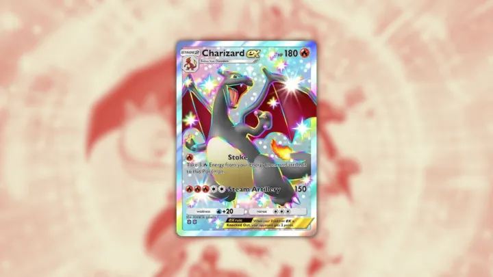 Charizard ex Shiny super rare in Pokémon TCG Pocket.