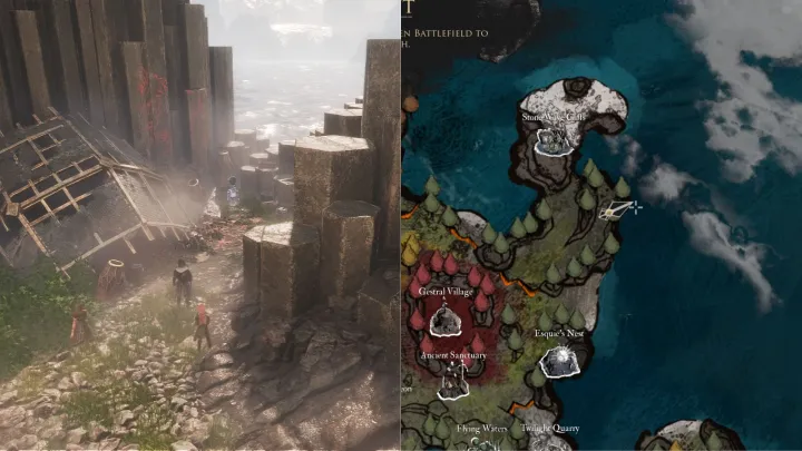 Stone wave cliffs lost gestral in Clair Obscur: Expedition 33.