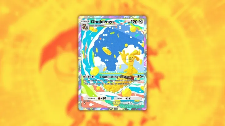 Gholdengo super rare in Pokémon TCG Pocket.