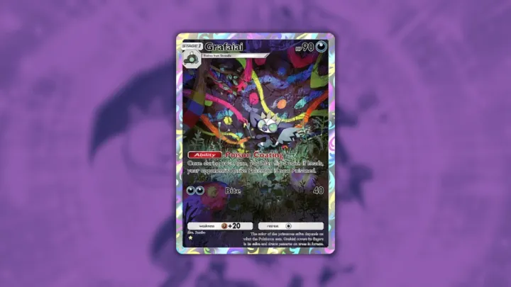 Grafaiai super rare in Pokémon TCG Pocket.