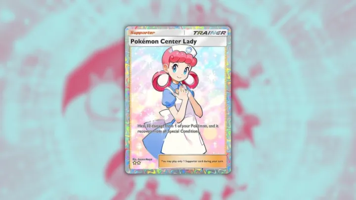 Pokemon center lady super rare in Pokémon TCG Pocket.