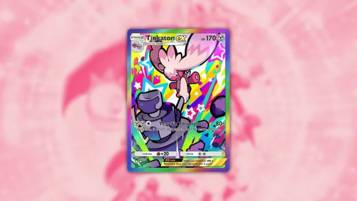 Tinkaton ex special art rare in Pokémon TCG Pocket.