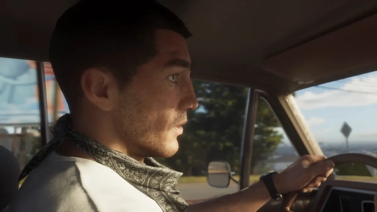 GTA 6 picture of Jason driving the car