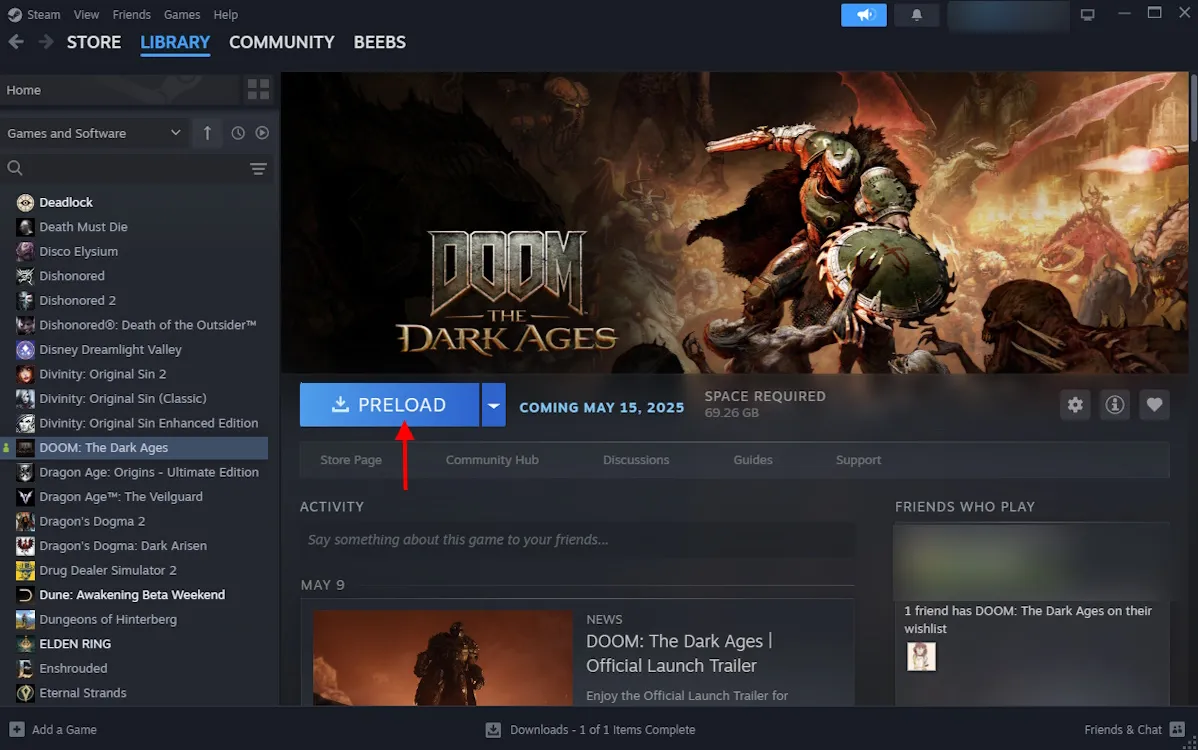 Preload Option Doom The Dark Ages