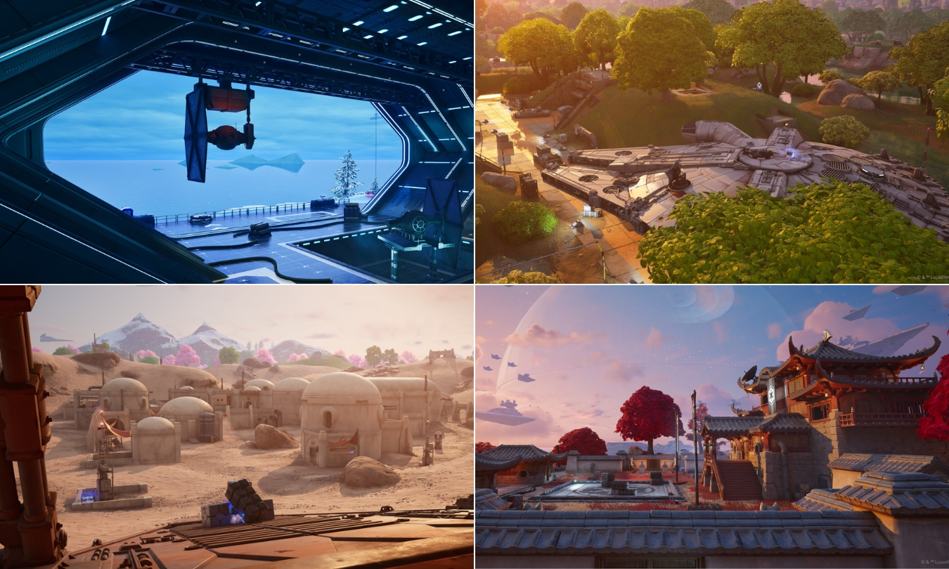 Fortnite Galactic Battle POIs