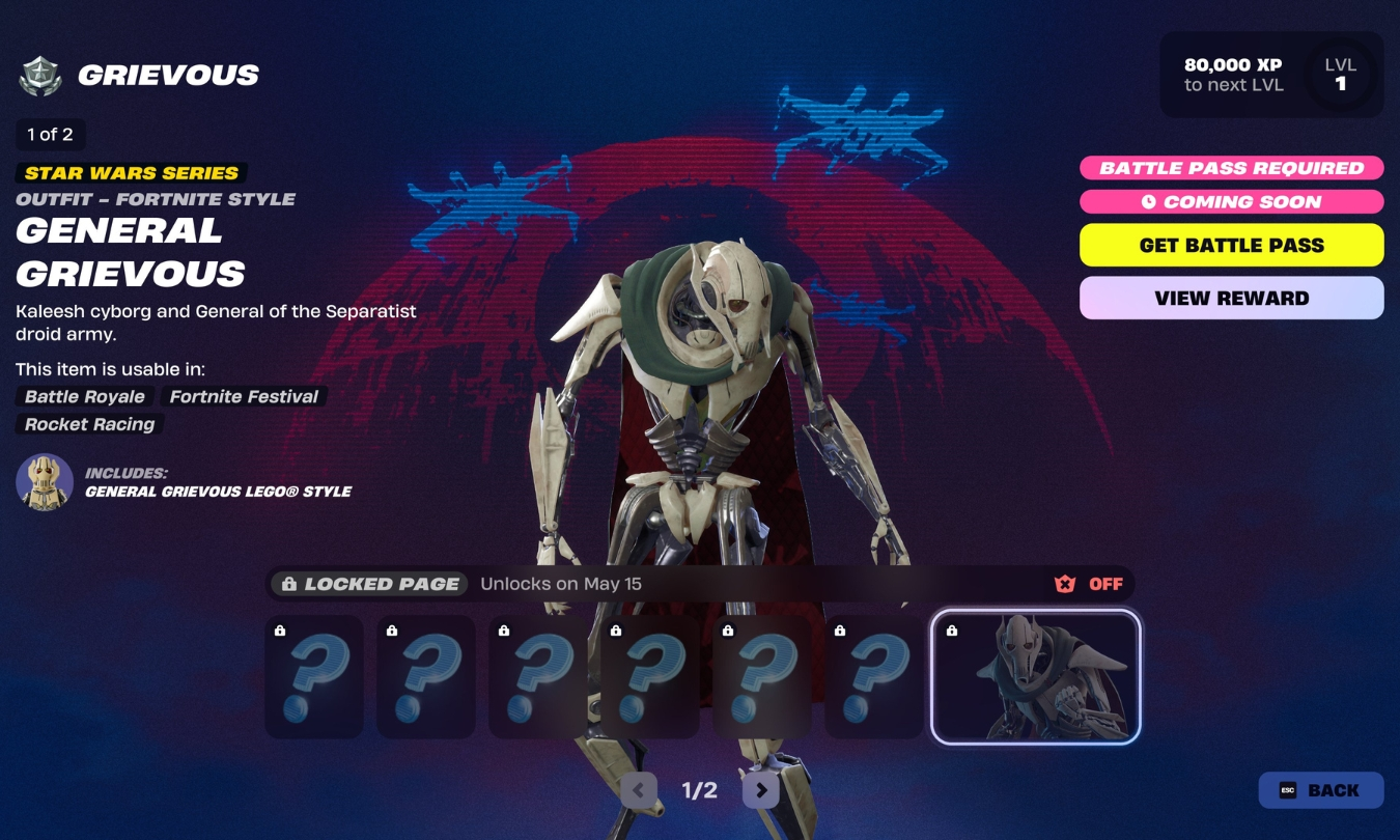 Fortnite General Grievous skin