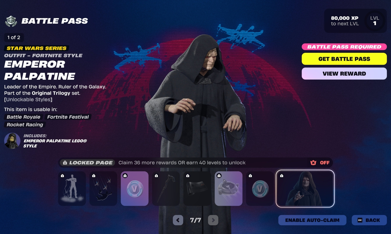 Palpatine skin Fortnite