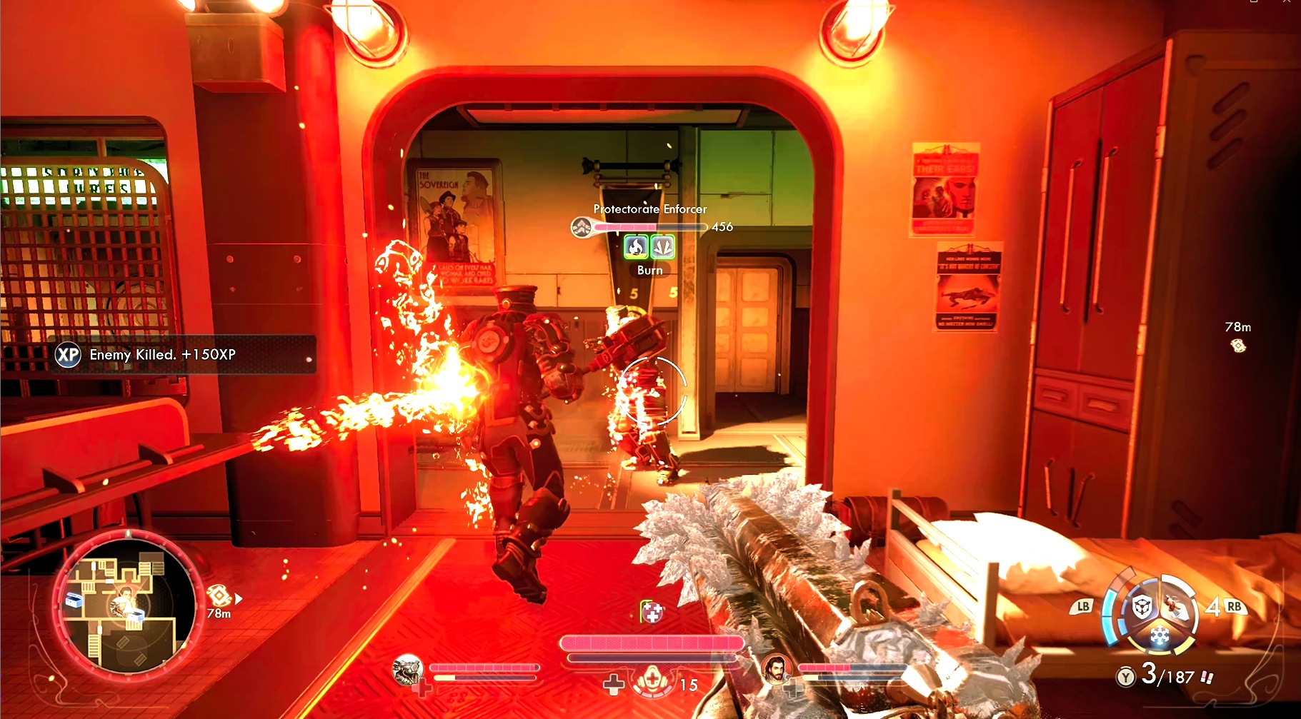 بندقية مغطاة بالثلج تطلق النار على رجل في The Outer Worlds 2