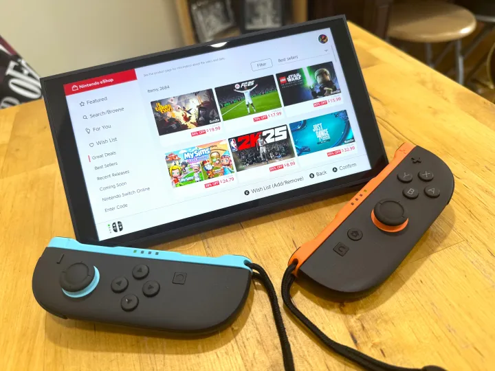 The Nintendo eShop appears on a Switch 2 screen.