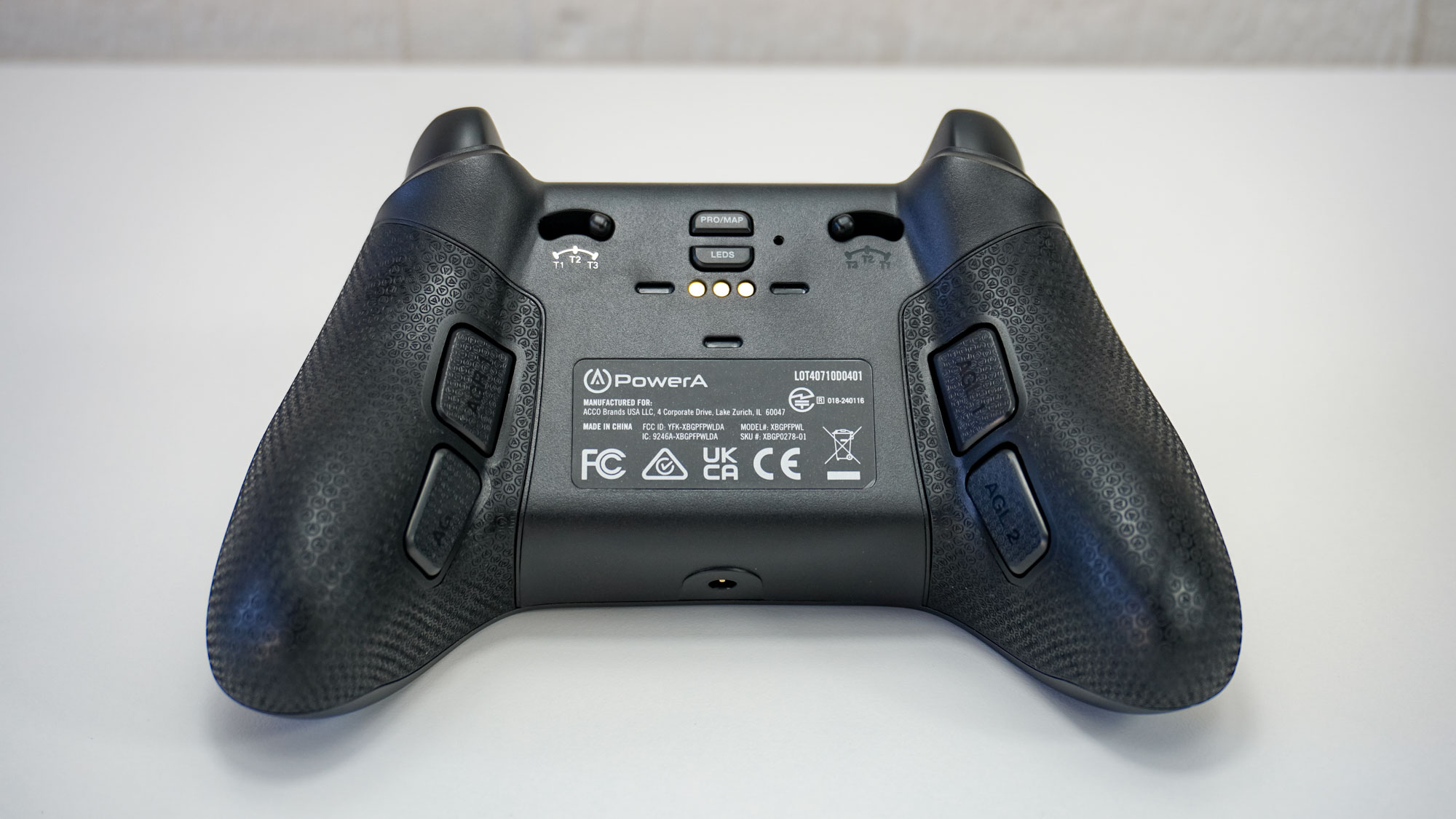 The back buttons and trigger locks on the PowerA Fusion Pro Wireless Controller