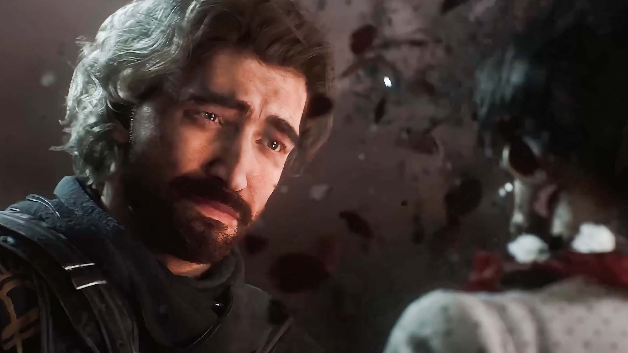 Screenshot from Clair Obscur: Expedition 33 showing Gustave looking sad.