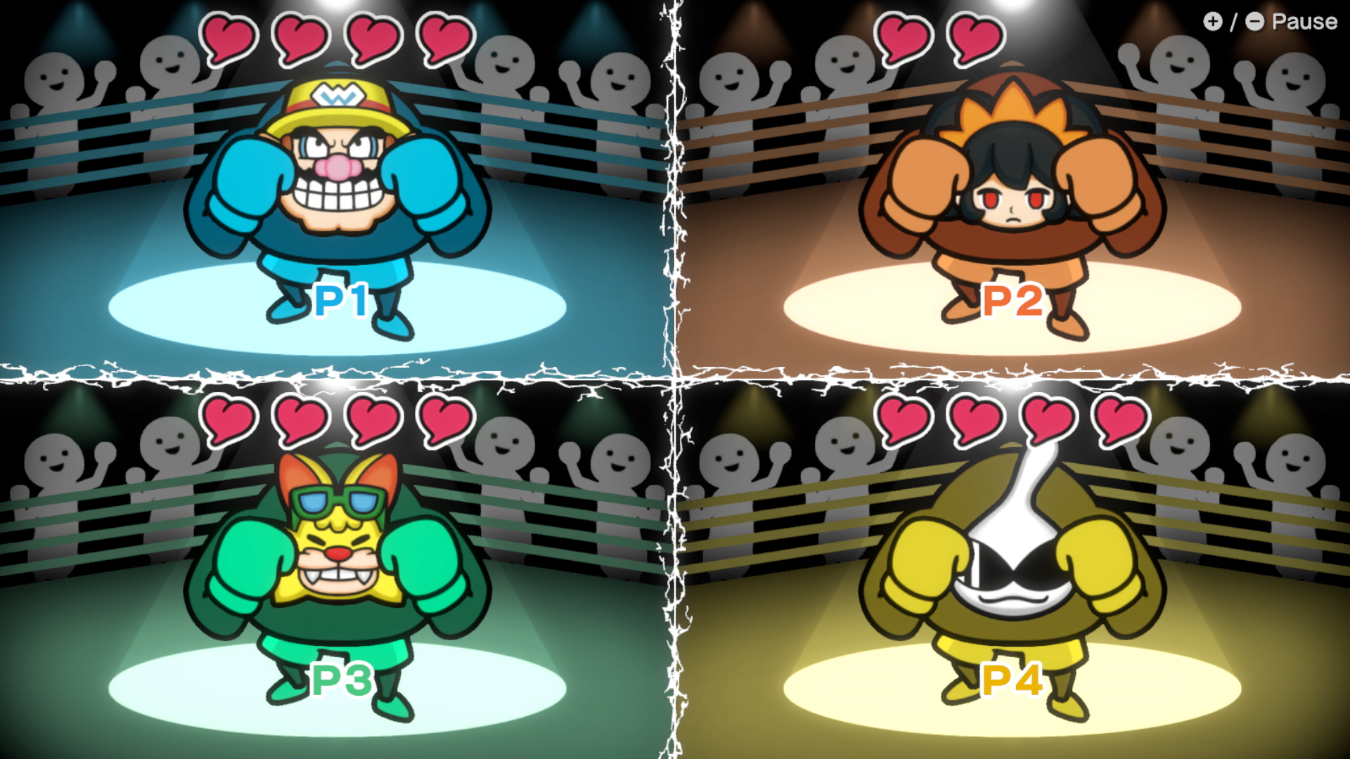 A screenshot showing one of the minigames from WarioWare: Move It!