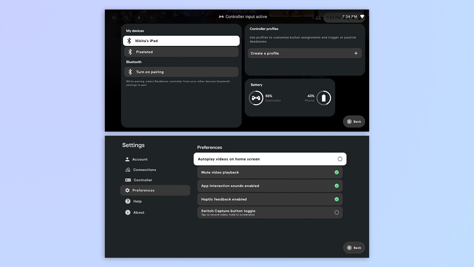 Backbone app screenshots