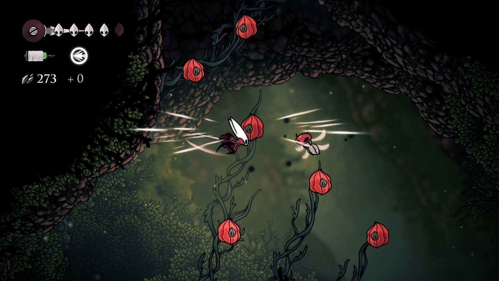 مهاجمة الأعداء في Hunter’s March في Hollow Knight Silksong