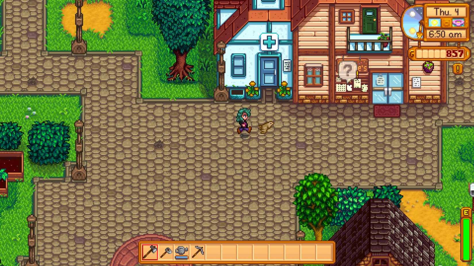 استكشاف المدينة في Stardew Valley