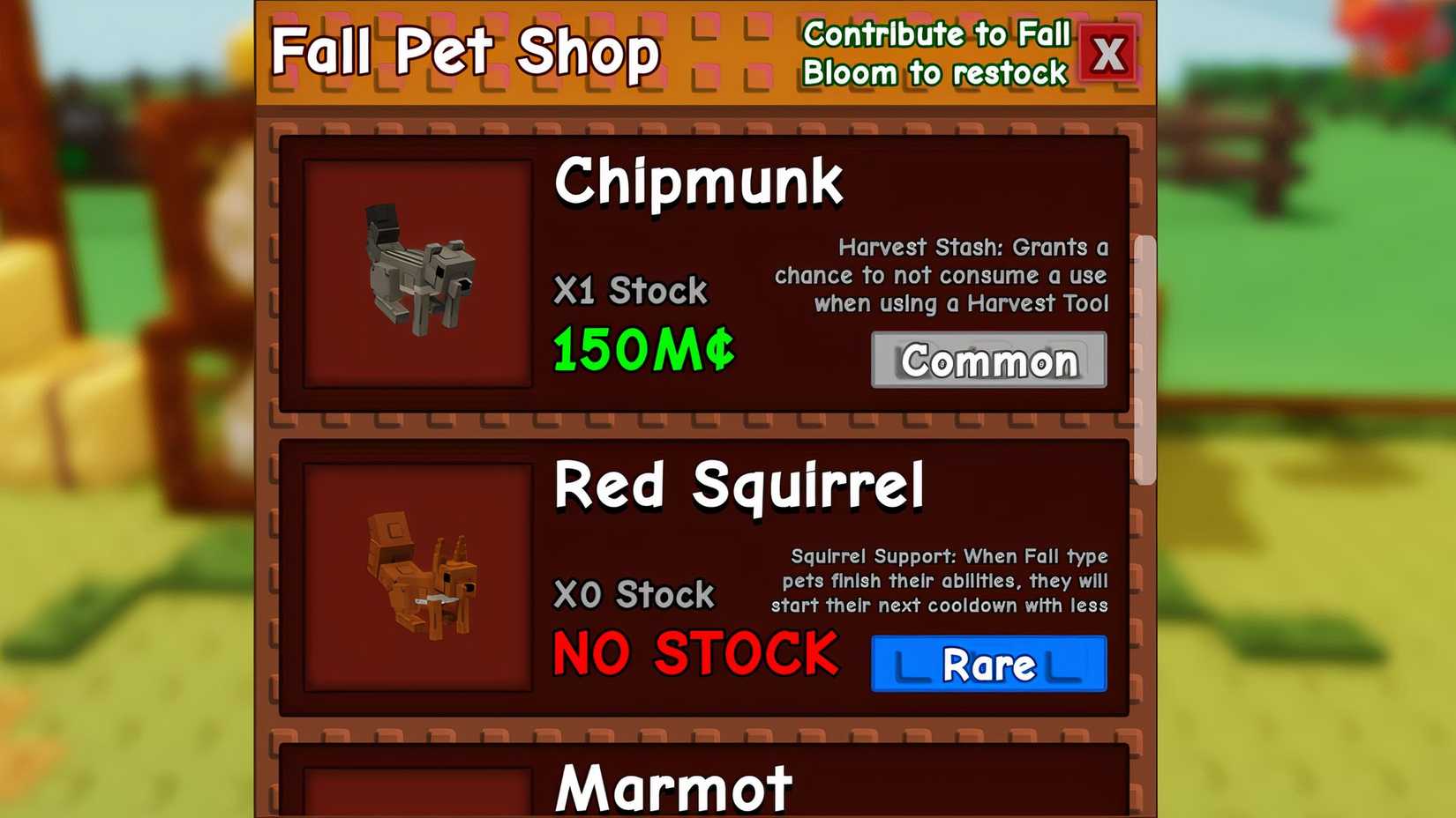 grow a garden fall pet shop pets and their traits