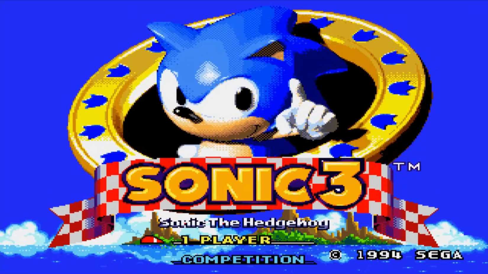 A screenshot of gameplay from Sonic the Hedgehog 3