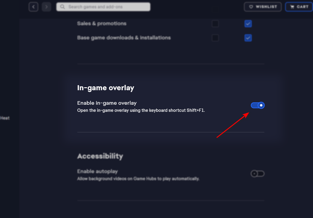 تعطيل التراكب داخل اللعبة في EA Play