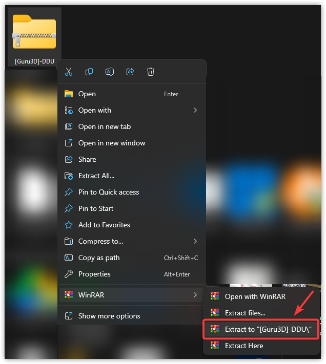 استخراج وتشغيل Display Driver Uninstaller
