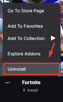 إلغاء تثبيت Marvel Rivals في Epic Games
