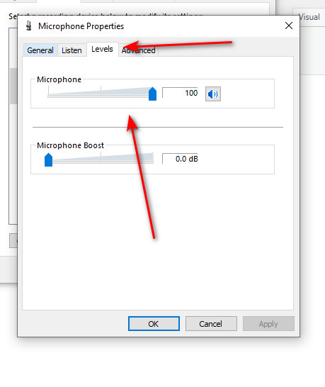مستويات الميكروفون 100%