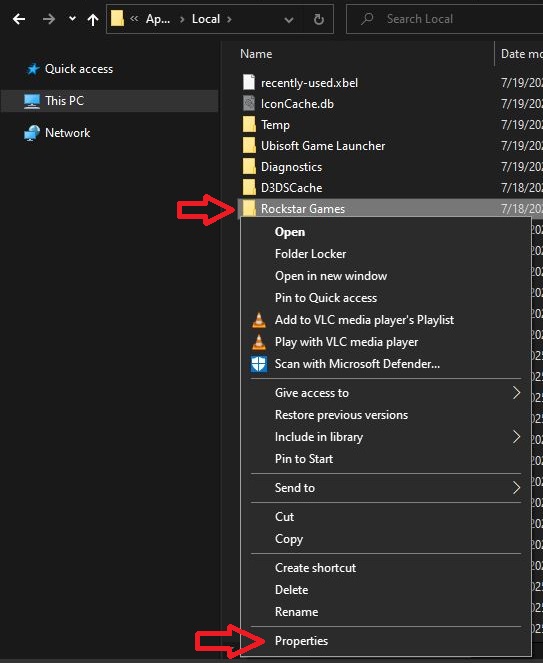 مجلد Rockstar Games في AppData