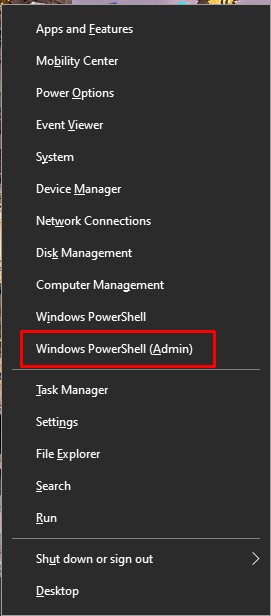 تشغيل Windows PowerShell كمسؤول