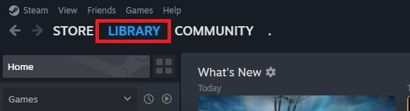 نافذة مكتبة Steam