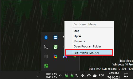أغلق DS4Windows من شريط المهام (system tray) لإيقاف تشغيله في الخلفية
