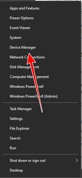 افتح Device Manager في Windows