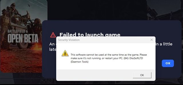 إصلاح تعارض Daemon Tools في Battlefield 6
