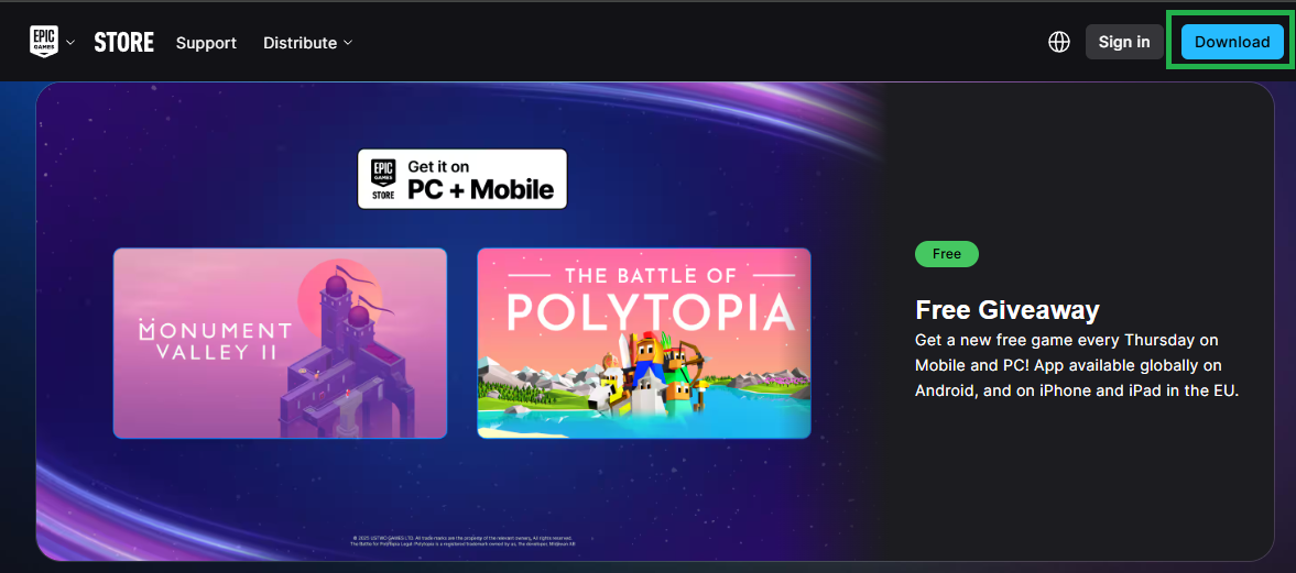 Epic Games Launcher'ı indirin