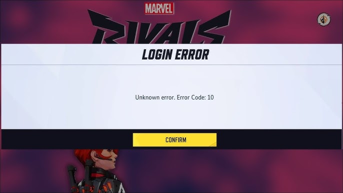 حل مشكلة تسجيل الدخول رمز الخطأ 10 في Marvel Rivals
