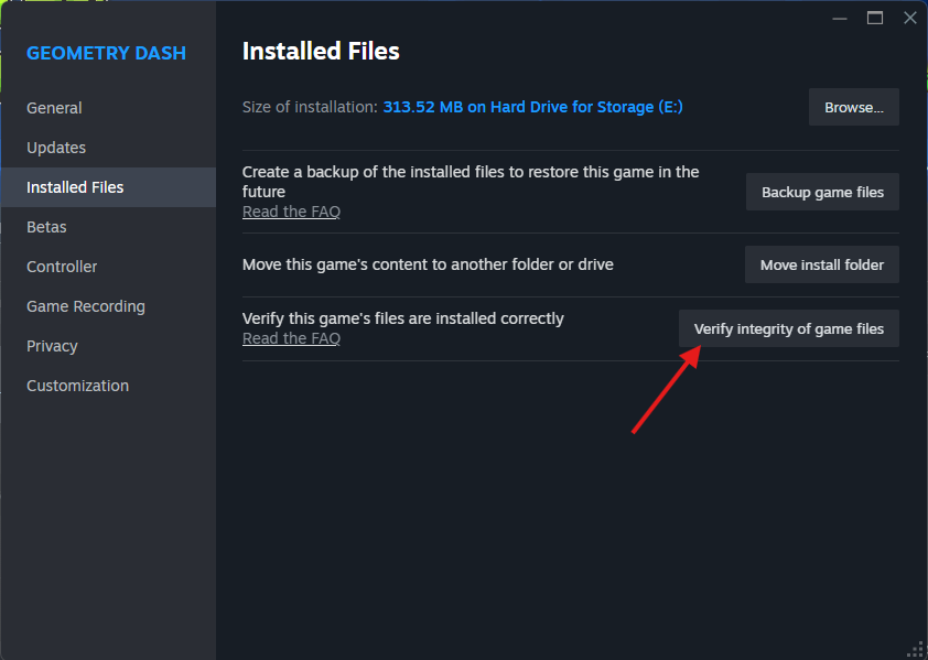 Steam يتحقق من سلامة Geometry Dash