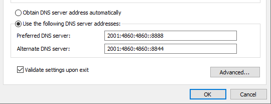 خوادم DNS لـ IPv6