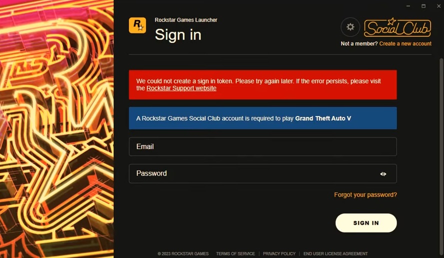 إصلاح خطأ Rockstar: لم نتمكن من إنشاء توكن تسجيل الدخول