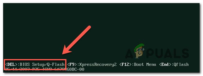 اضغط على مفتاح الـ BIOS أو UEFI