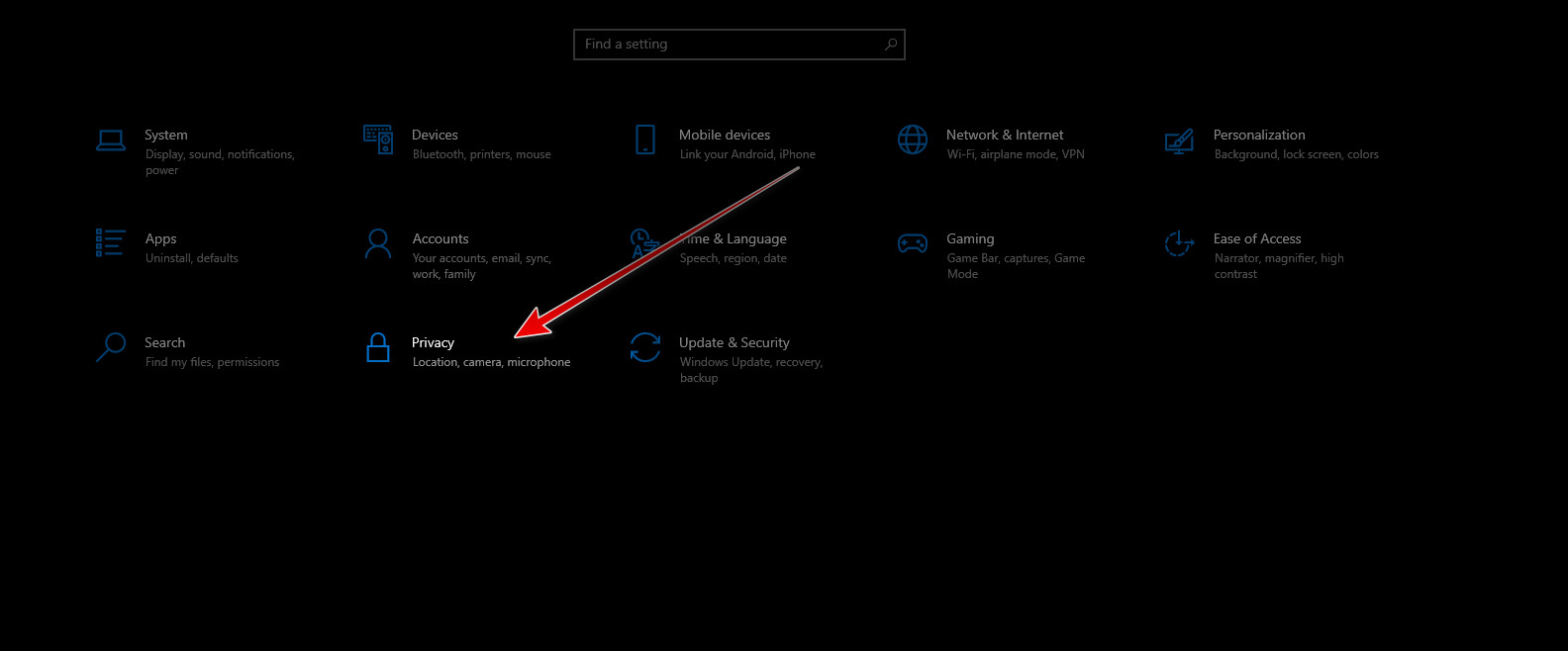 إعدادات الخصوصية