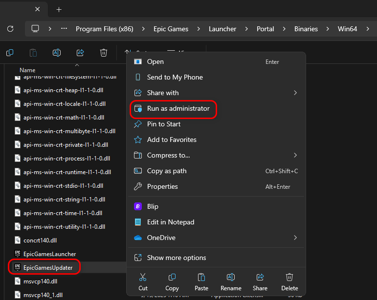 تشغيل كمسؤول