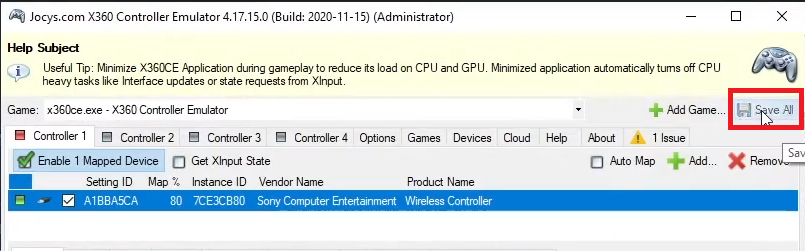 حفظ إعادة التعيين