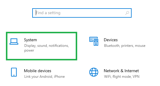 إعدادات النظام