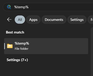 مجلد Windows المؤقت