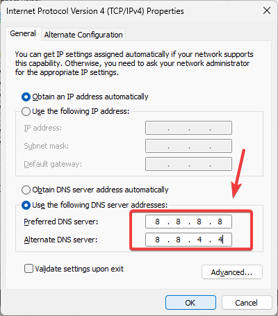 إعدادات تكوين DNS