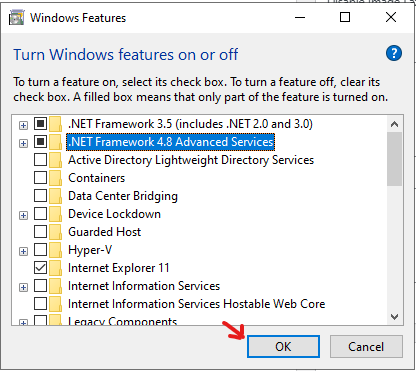 تمكين .NET Framework