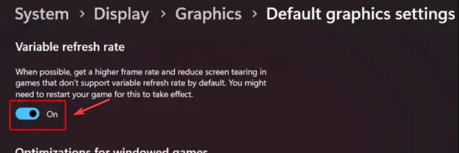 تعطيل HAGS و VRR