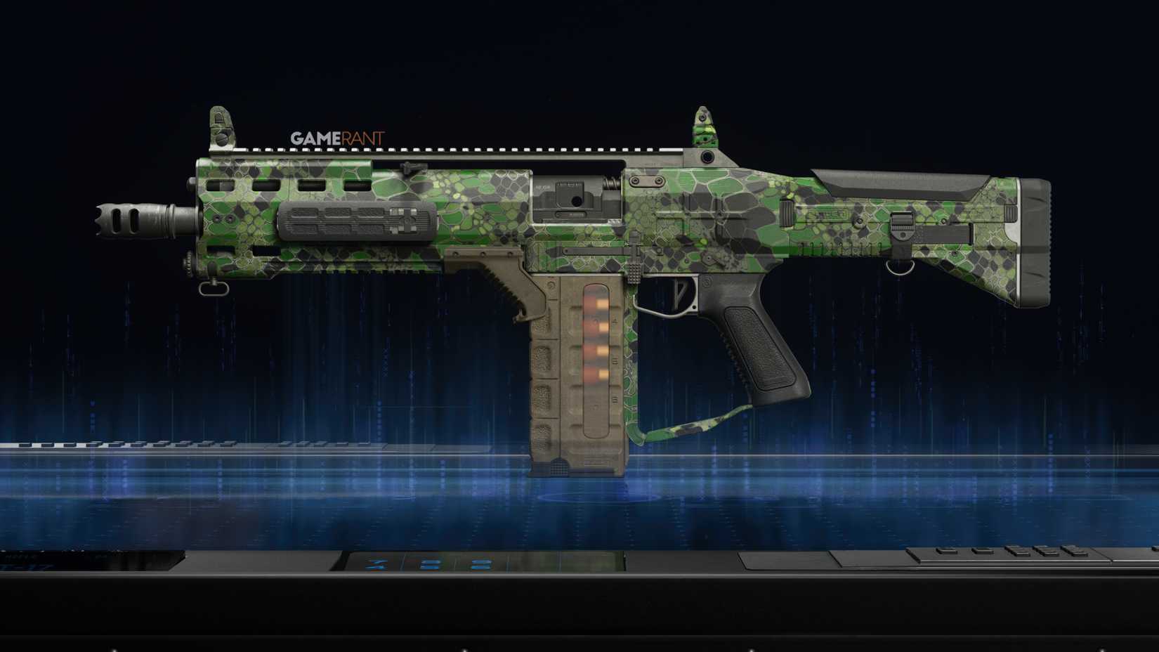 معاينة تمويه Emerald Snake على SG-12 - Black Ops 7