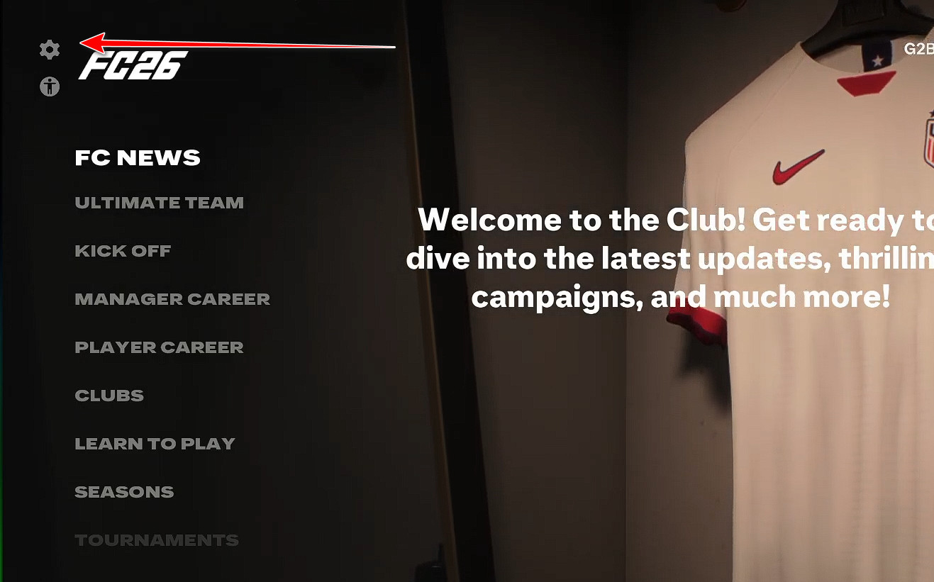 FC 26 settings menu